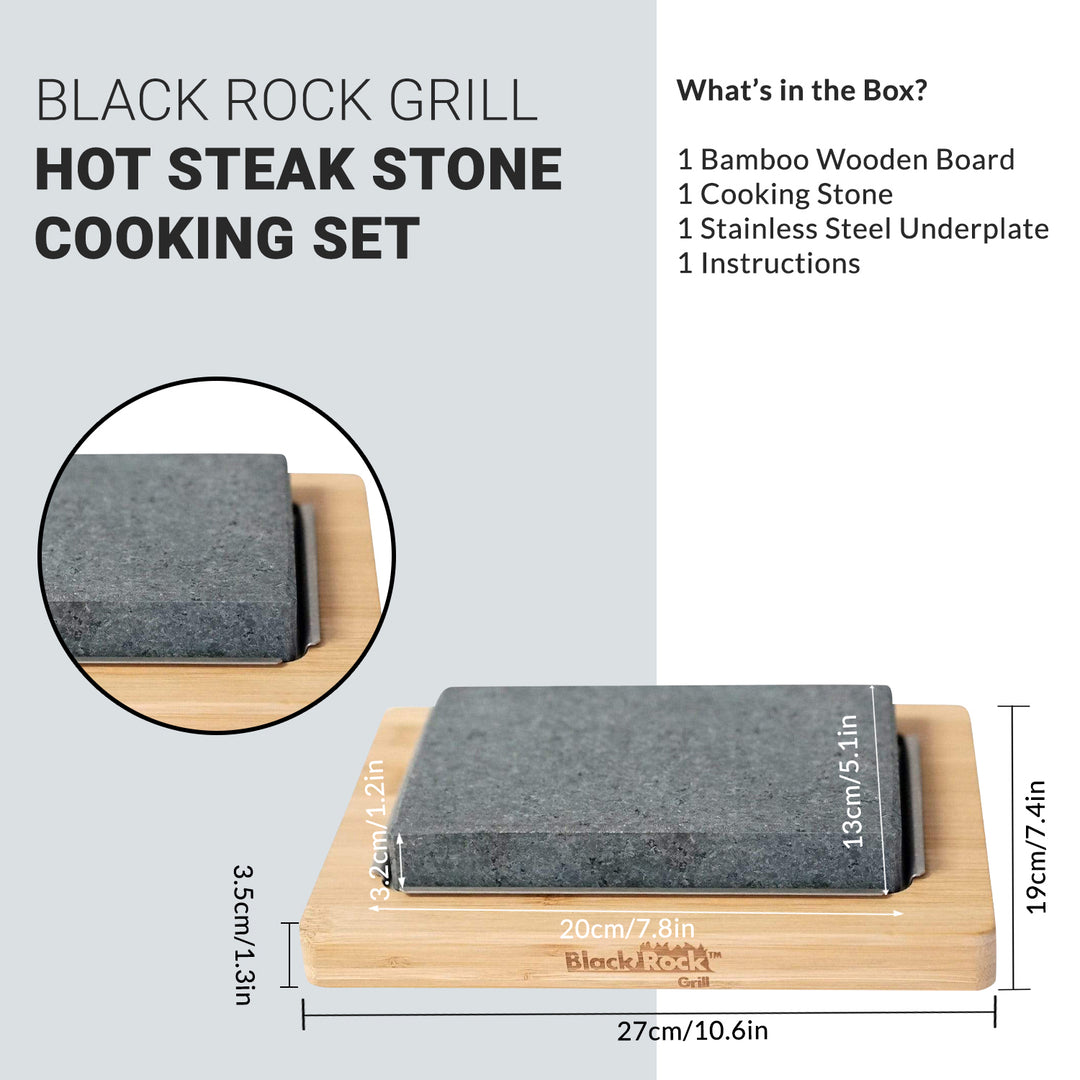 Black Rock Grill Hot Steak Stones Cooking Rock Set