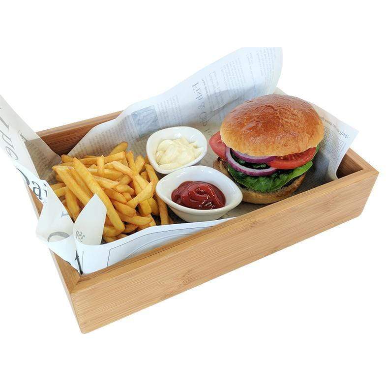 Black Rock Grill Bamboo food presentation crate box - Case of 20